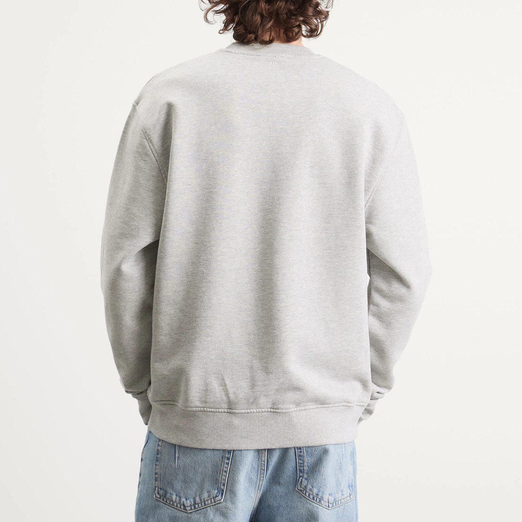 AMI Paris Men's Loopback Light Fleece ADC Sweatshirt Gris Cendre Chine